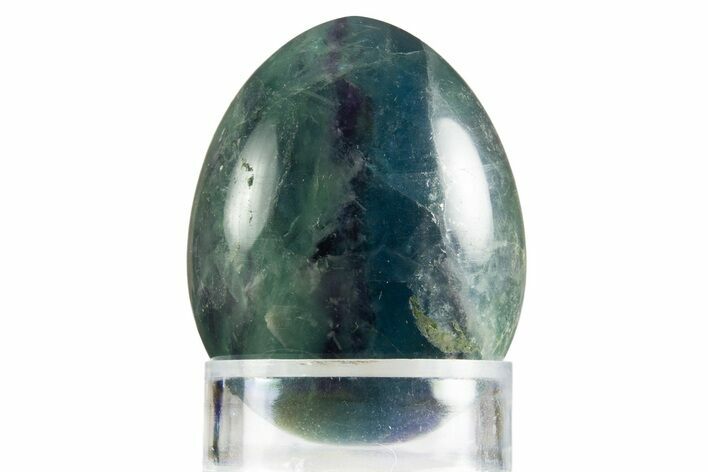Polished Purple and Green Fluorite Egg - Fluorescent! #331766